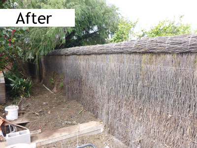 after brush fence restoration Adelaide