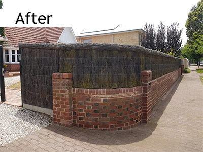 Adelaide brush fence repairs and brush fence restoration