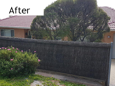 new top for brush fence in Adelaide
